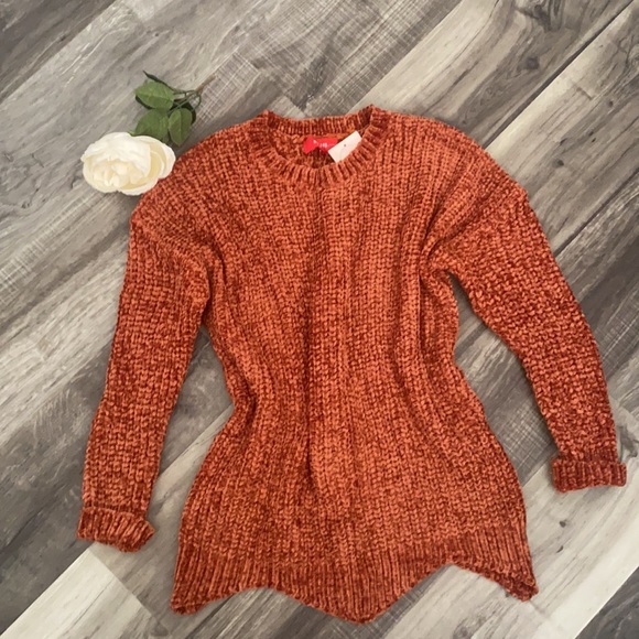 NWT Rust Knitted Pullover Oversized Women's Sweater Size S/M - Picture 3 of 6